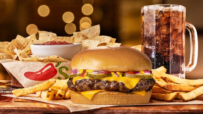 An image of a new Chili's Big QP burger with a meal deal